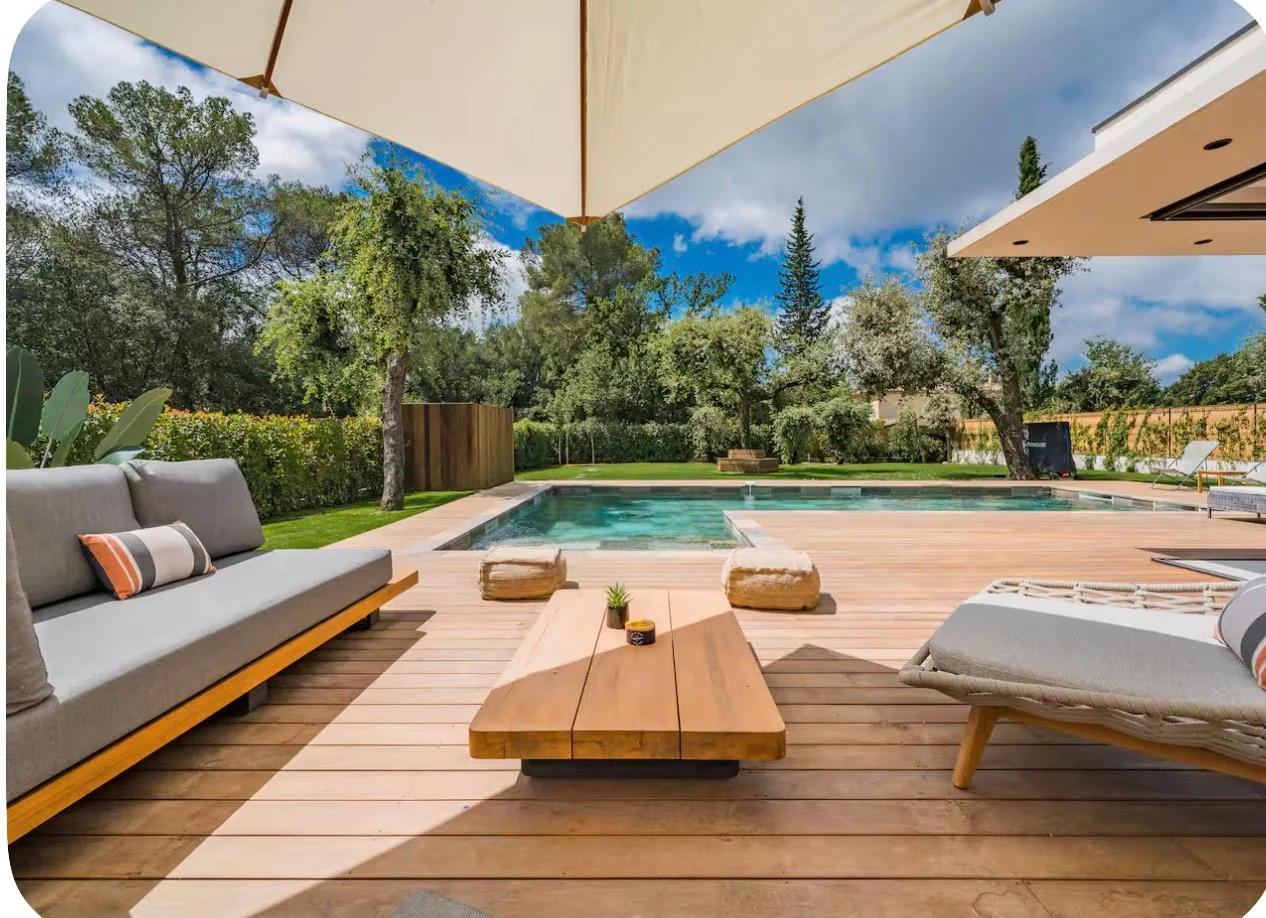 Terrasse lounge en bois